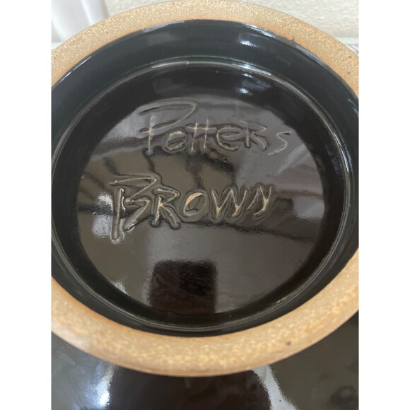 Potters Brown Signed Art Studio Pottery Multicolor Coin bowl Trinket Dish - Picture 2 of 7